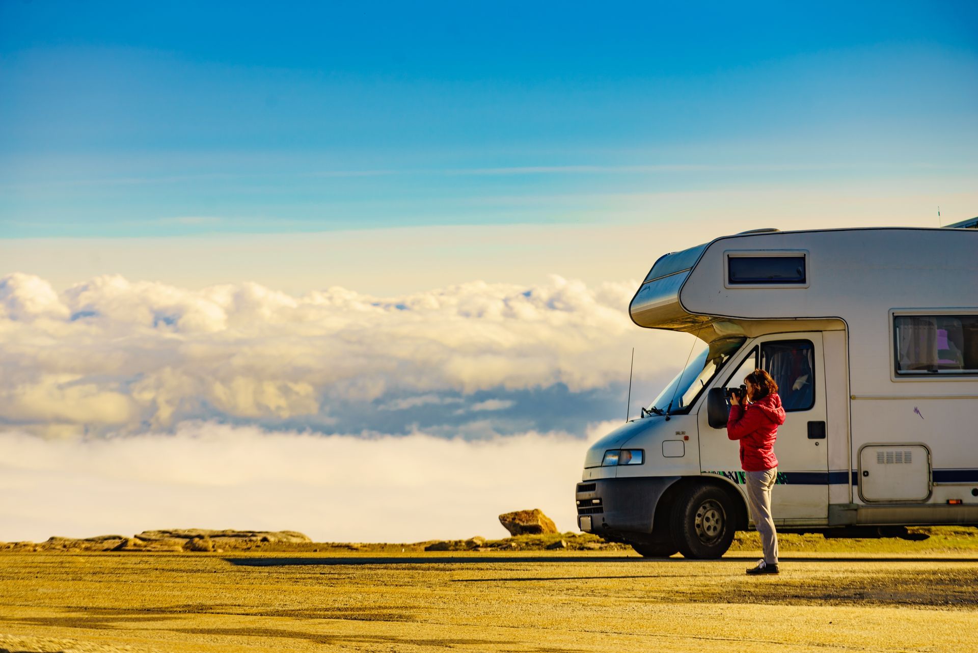 caravan in remote location