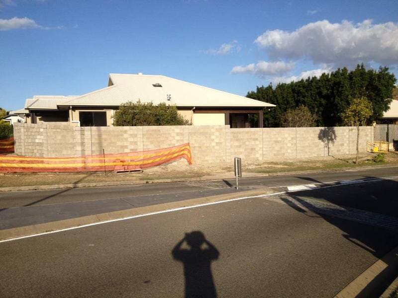 Residential Concrete Brick Wall — Bricklayer in Green Bank, QLD