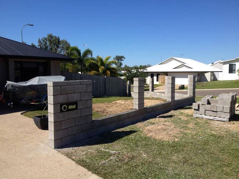 Retaining Wall Post — Bricklayer in Townsville, QLD