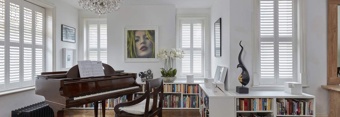 Tamworth plantation shutters clear view window blinds.