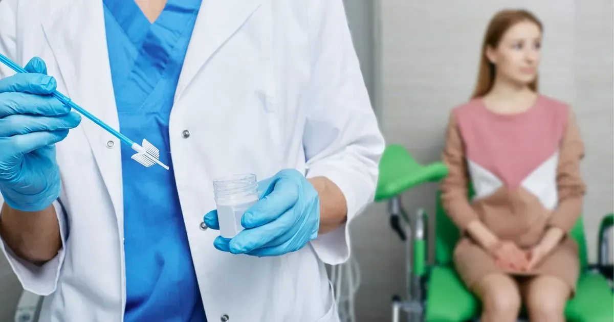 Woman consulting a GP about a cervical screening test for women's health
