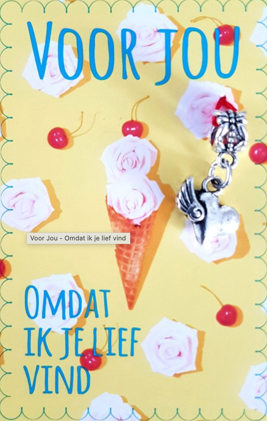 Greeting card with text