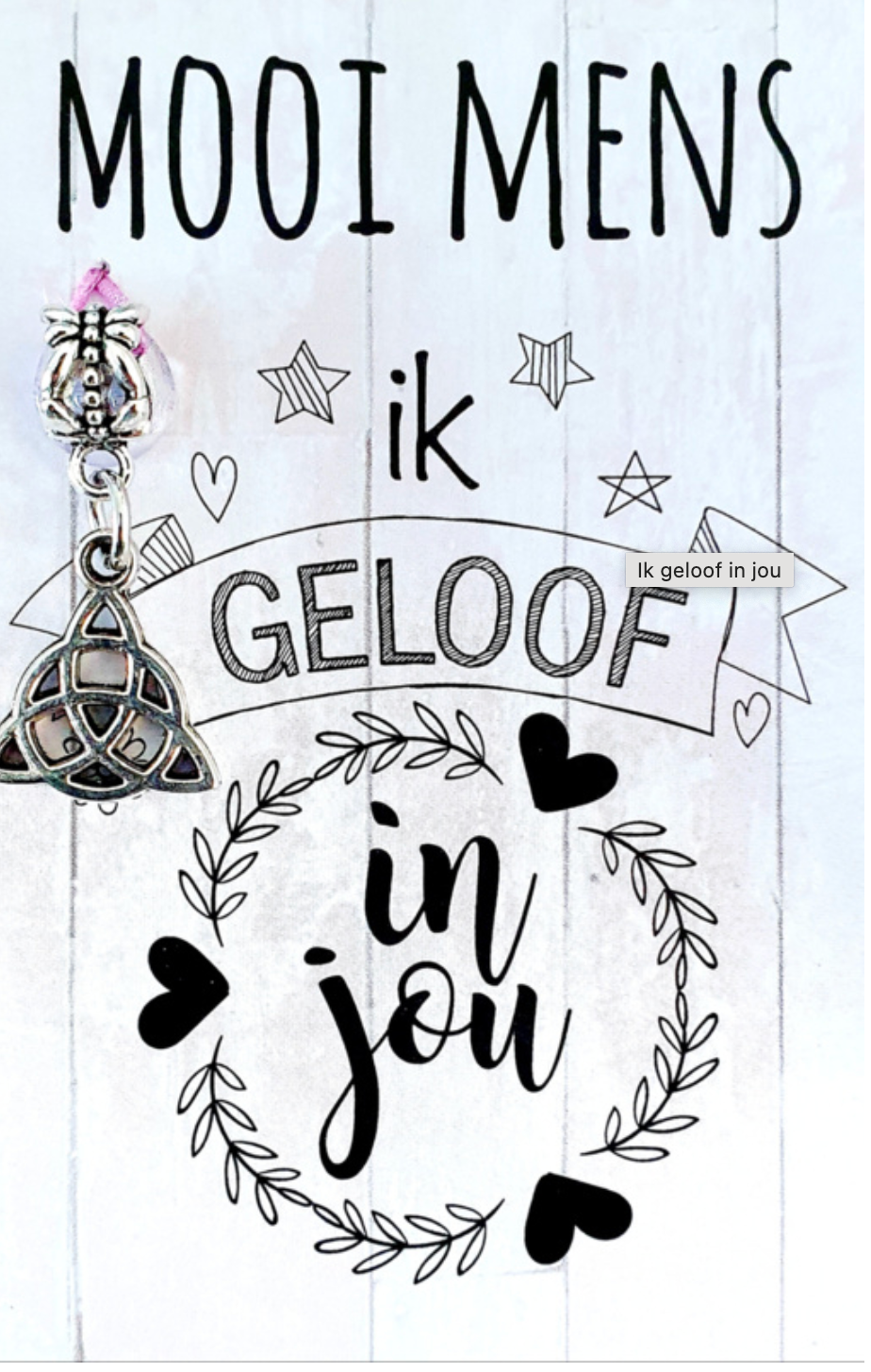 Kaart met de tekst