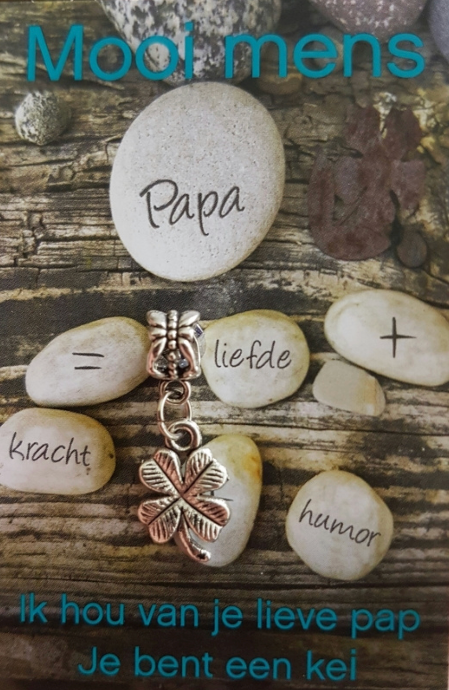 Card with stones: