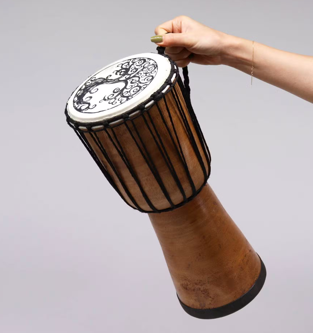Levensboom Djembe met Brede Bovenkant – 40 cm