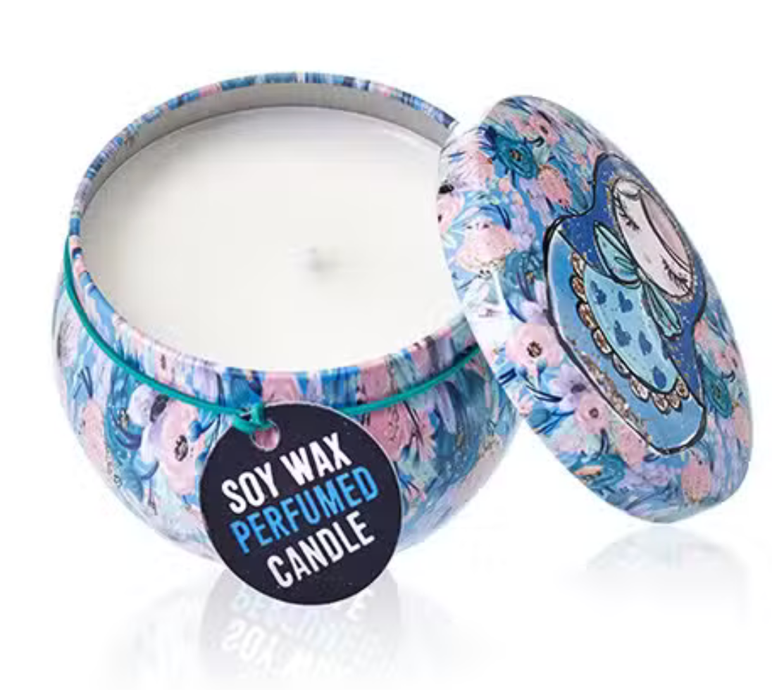 Sojakaars in Decoratief Blik – Blauw – 120 gram