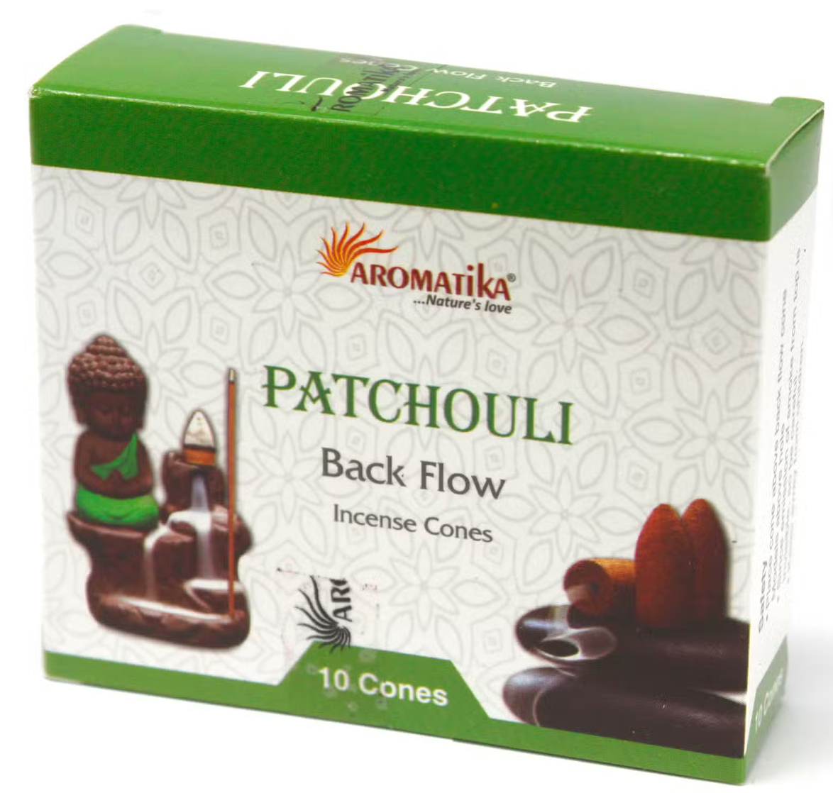 Aromatica Backflow Wierookkegels – ﻿Patchouli