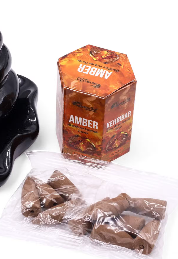 Masala Backflow Wierookkegels – Amber – 10 stuks