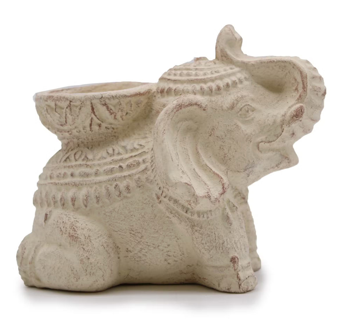 Wierookhouder Kandelaar Olifant – Creme Steen