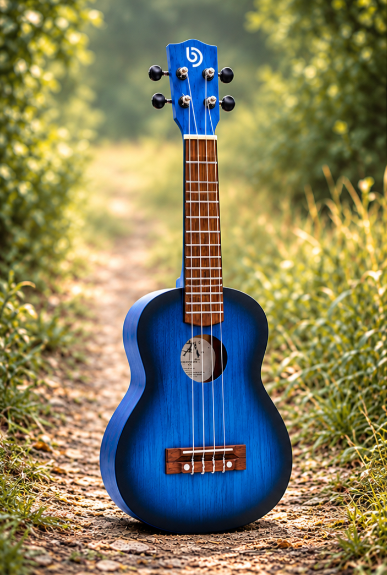 Ambachtelijke Sopraan Ukelele uit Indonesië Blauw