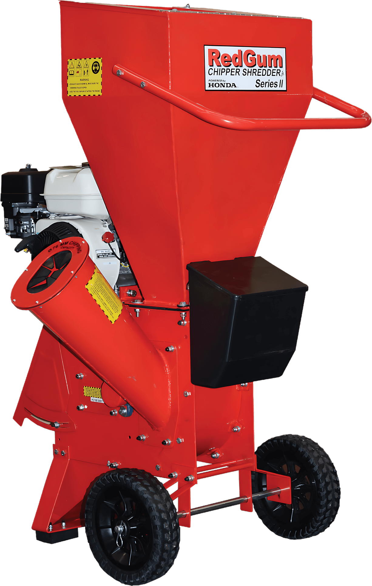 Red gas-powered wood chipper — Stockers & Partridge In Paterson, NSW