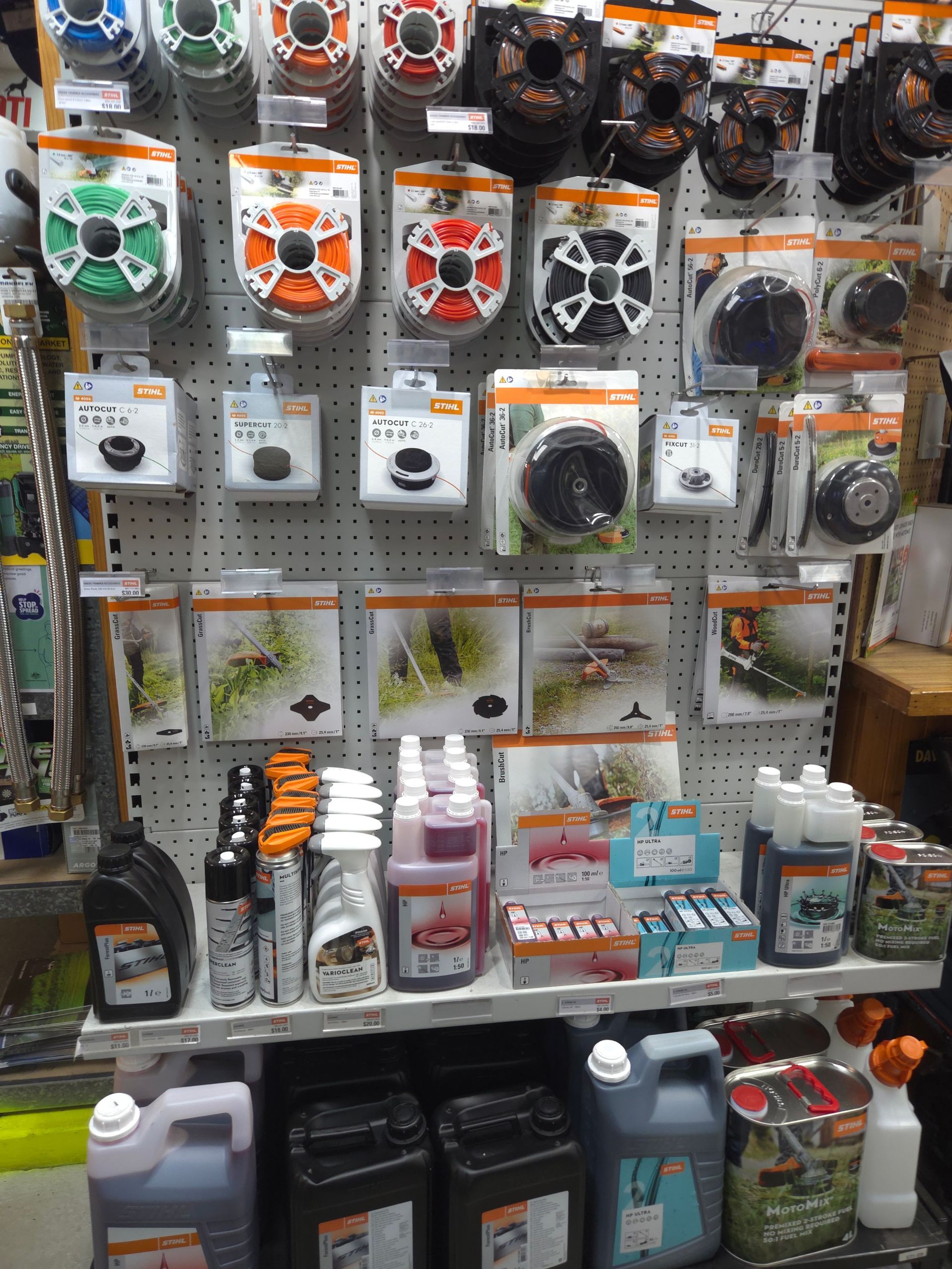 A Display of Stihl Products in a Store — Stockers & Partridge In Paterson, NSW