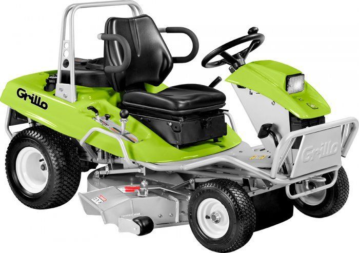 A Green and White Lawn Mower With the Word Grillo on the Side — Stockers & Partridge In Paterson, NSW