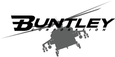 A black and white logo for buntley corporation