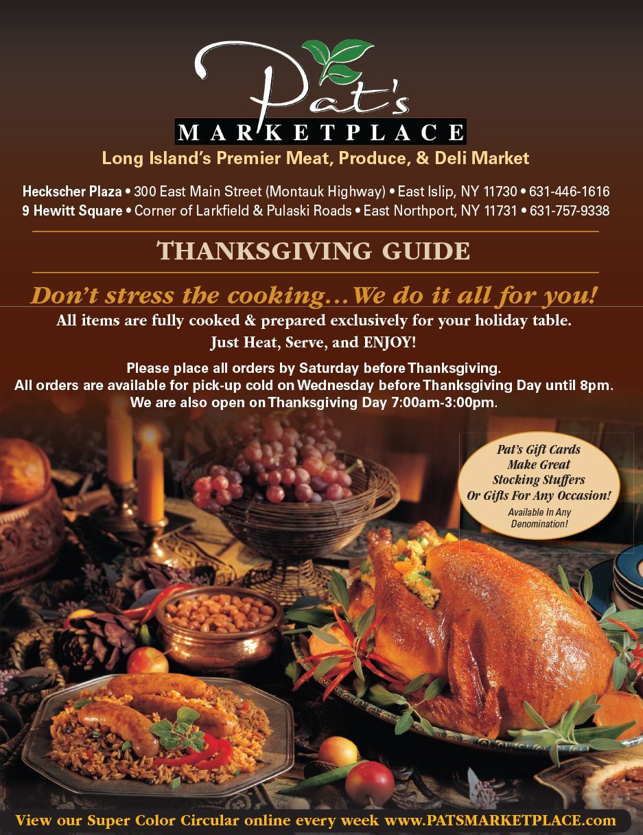 Pat's Marketplace Thanksgiving Brochure