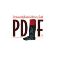 Permanently Disabled Jokers Fund logo with black “PDF” letters and a red-topped black boot in the middle