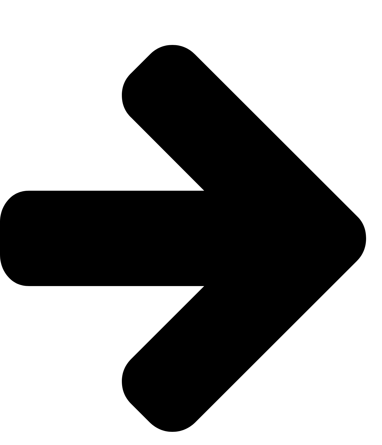 A solid black right-pointing arrow on a white background.