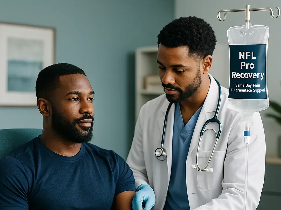 Safe, medically supervised IV fluids treatment at AthleticsMD wellness clinic.