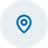 Blue location pin icon in a white circle with a light blue background