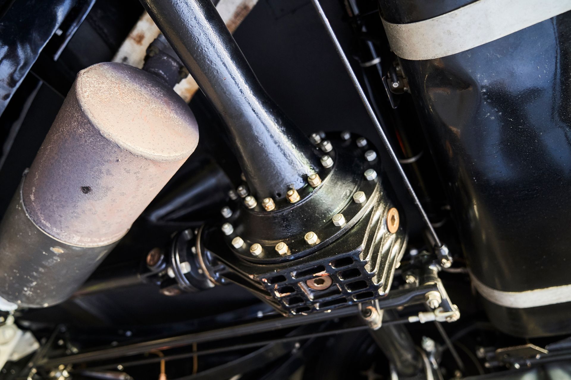 A close up of a metal pipe with the number 10 on it