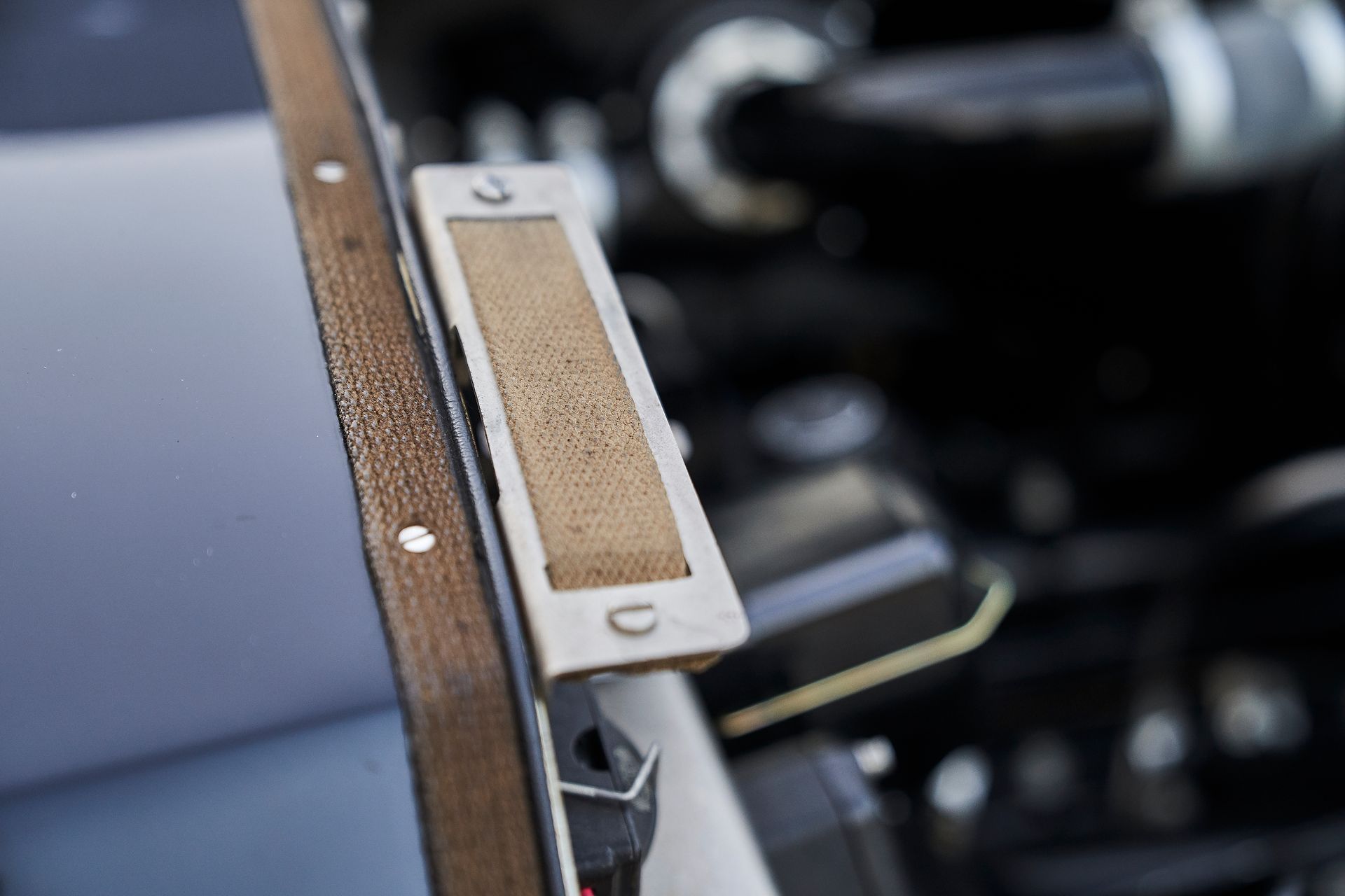 A close up of a door handle on a car