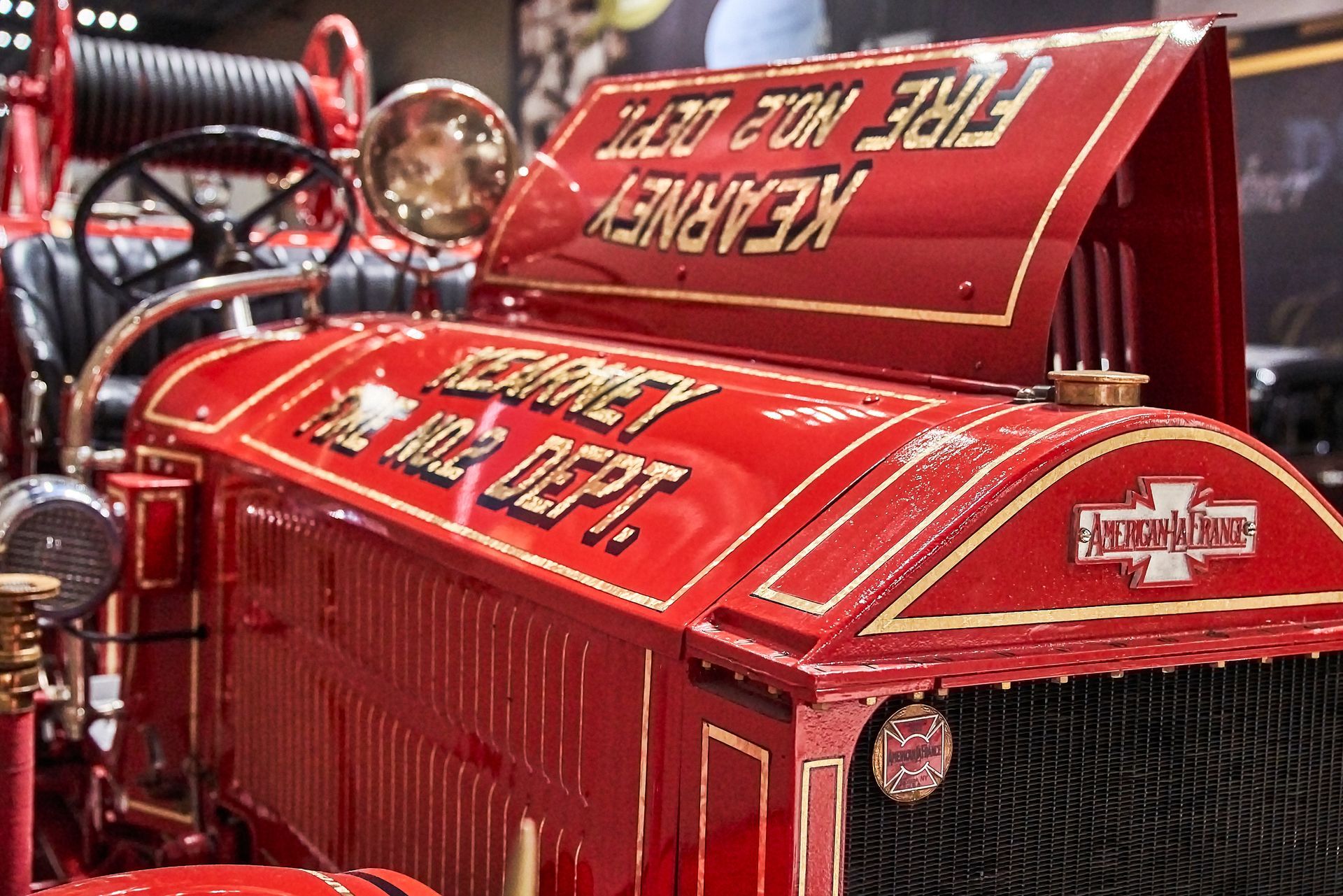 A red fire truck from the kearney fire department