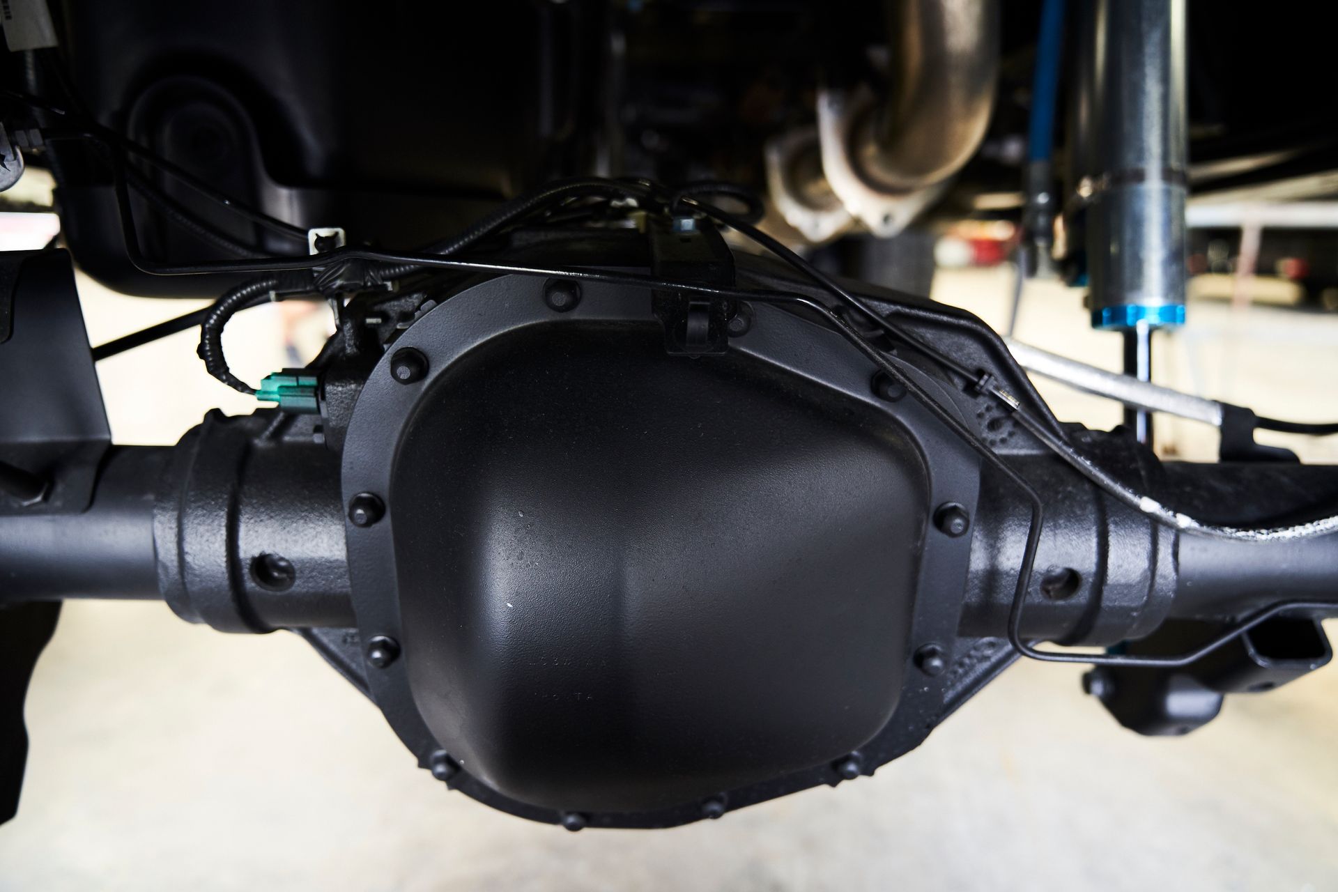 A close up of the rear end of a truck