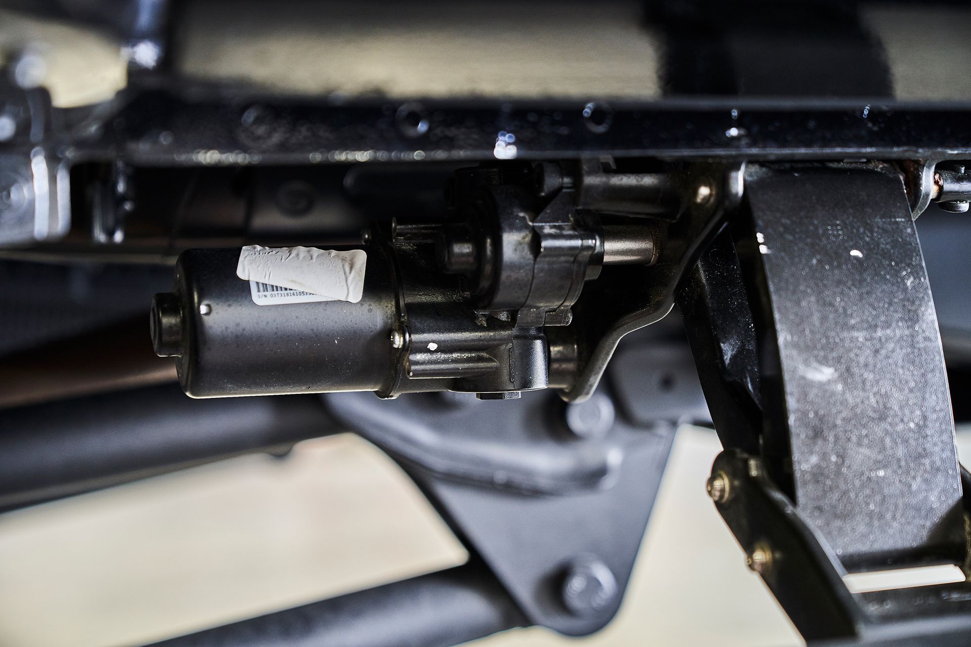 A close up of a brake system on a car