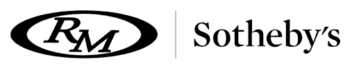 A black and white logo for rm sotheby 's