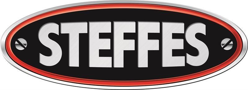A steffes logo with a red border on a white background.