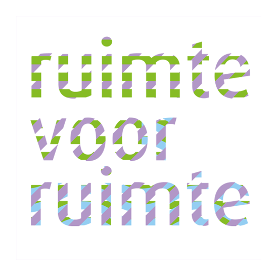 A colorful logo that says ruimte voor ruimte