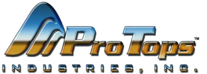 Pro Tops Industries logo with stylized wings and text.