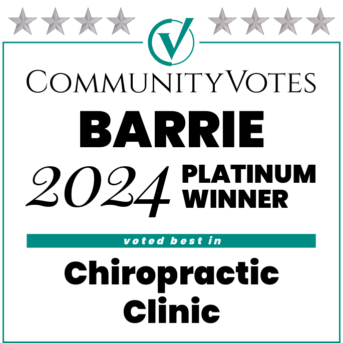 Community votes barrie platinum winner 2024 voted best in chiropractic clinic