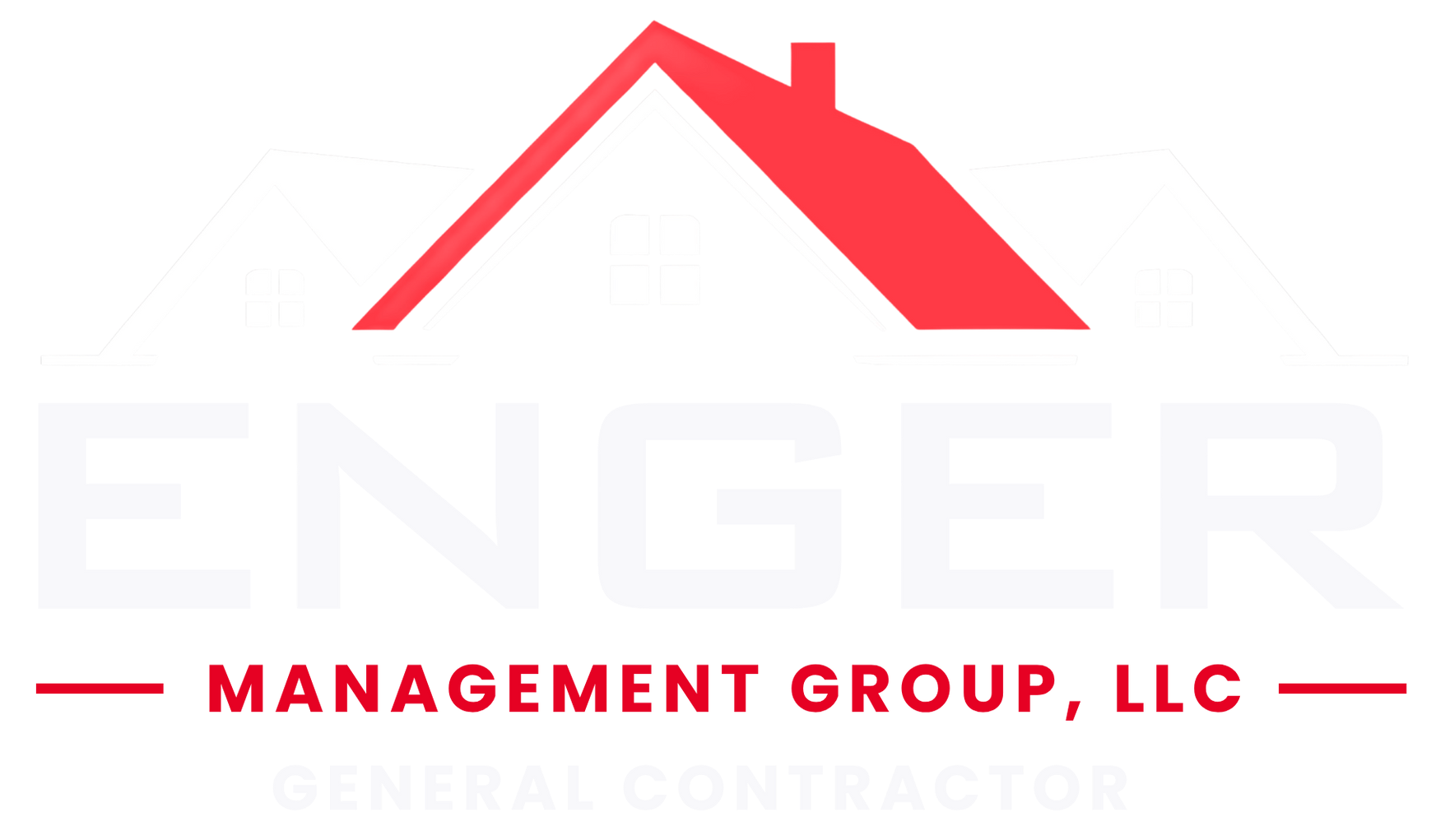 The word enger is written in red on a white background