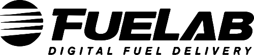 A black and white logo for fuelab digital fuel delivery