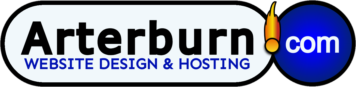A logo for arterburn.com website design and hosting