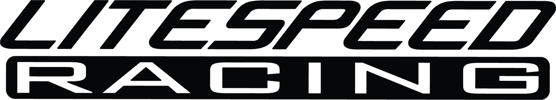 A black and white logo for litespeed racing
