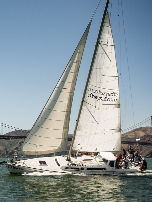 Bay Wolf sailing on a clear day.