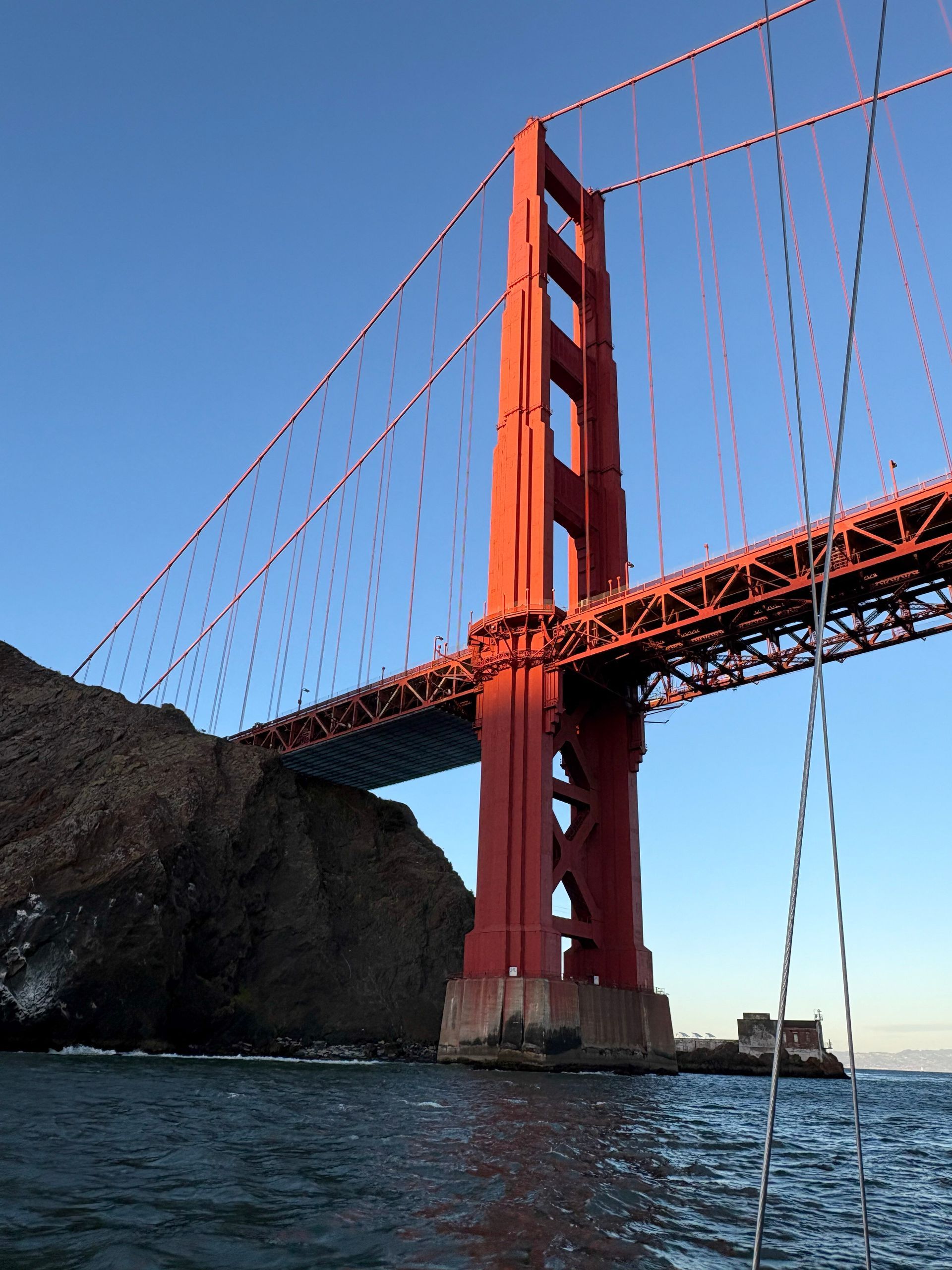 the Golden Gate Bridge on a beautiful sunny fall day.