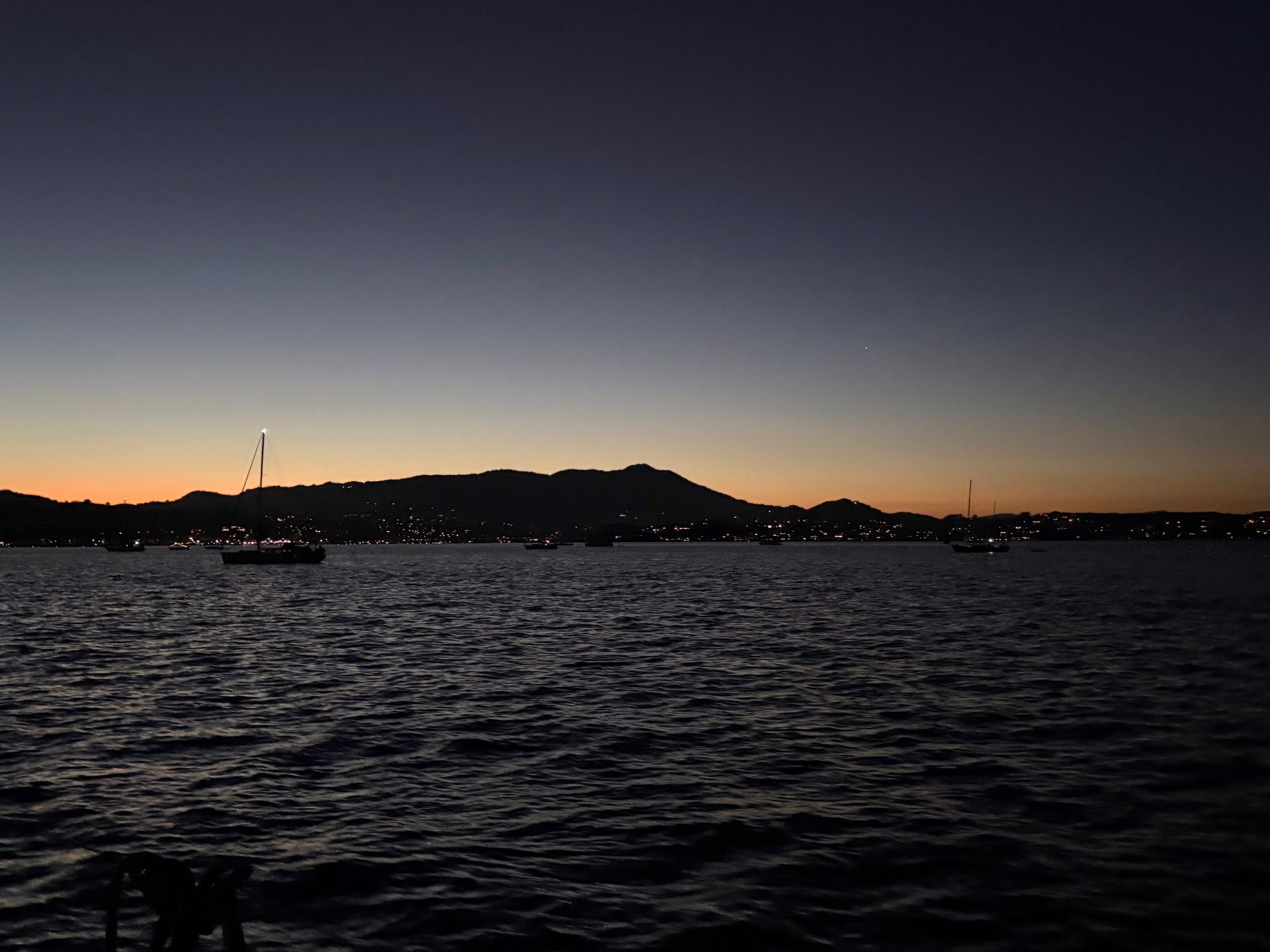 Sausalito at sunset on a beautiful fall day.