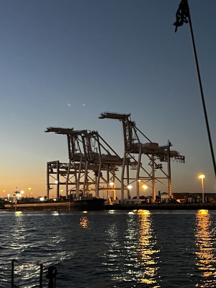 The shipping docks near Oakland on our way back to Jack London Square.