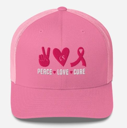 Pink trucker hat with 