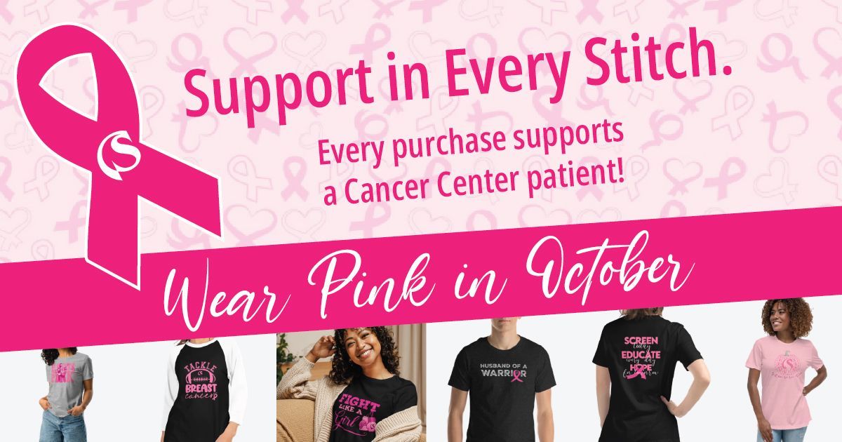 Pink ribbon promoting cancer support,