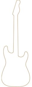 Silhouette d'une guitare électrique.