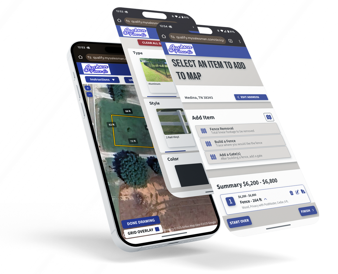 Stacked smartphone app screens showing a map and event details interface