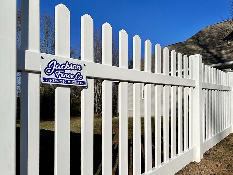White picket gate with a