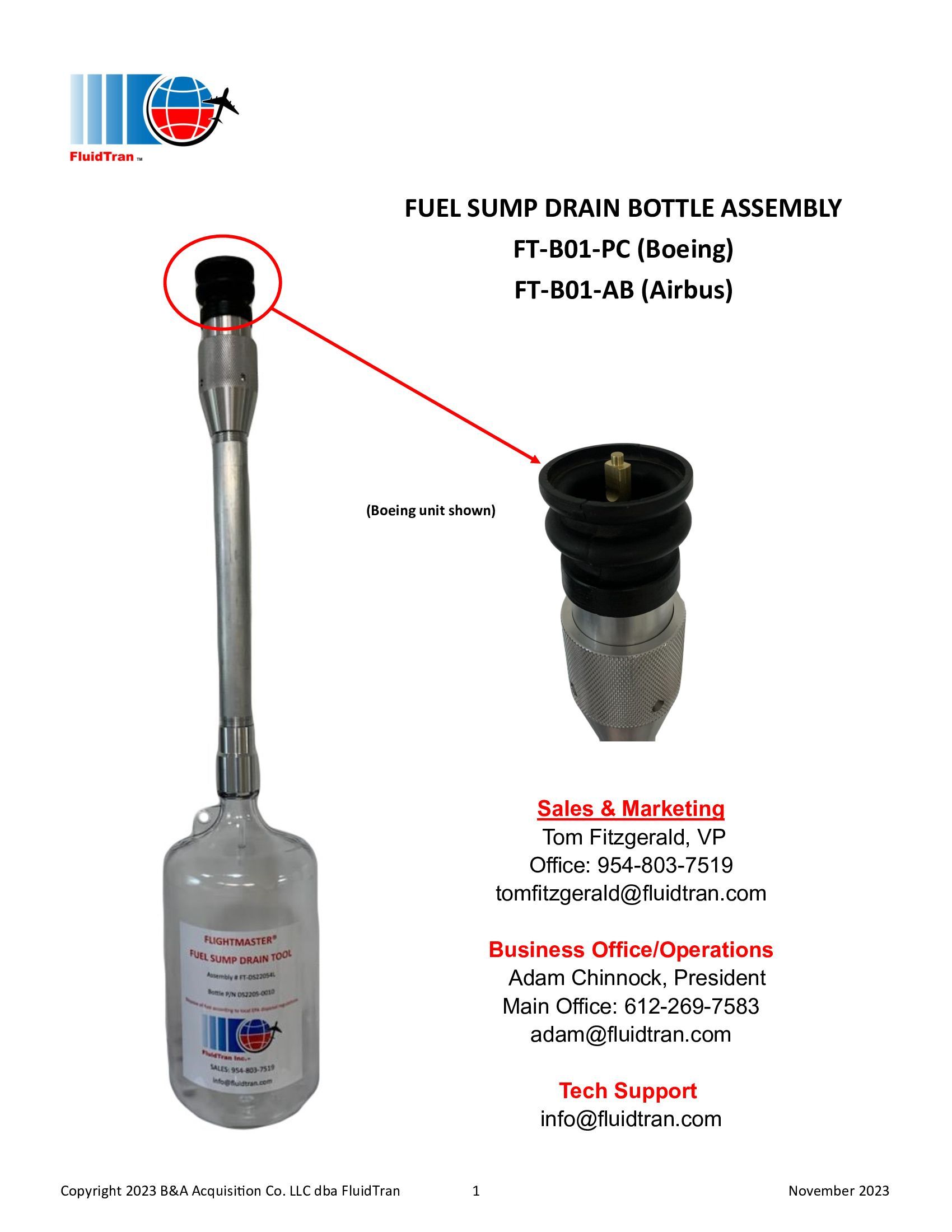 Laboratory glass adapter with frosted stopper and bottle, shown with a magnified tip inset and product text.