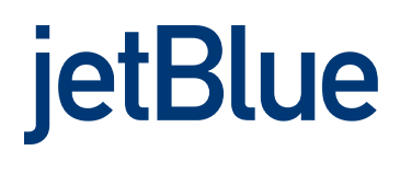 JetBlue logo in blue text on a white background
