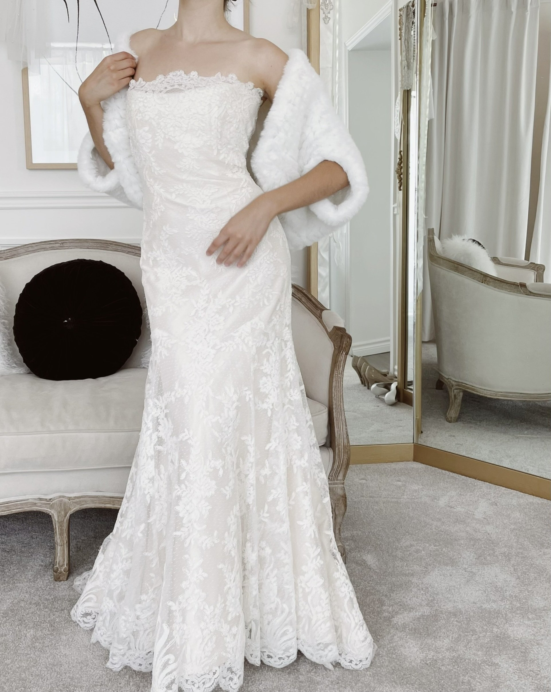 Vintage Romona Keveza Lace Dress