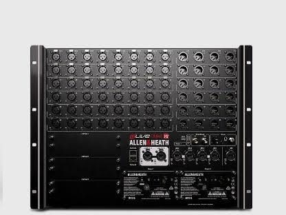 A black allen heath mixer on a white background.